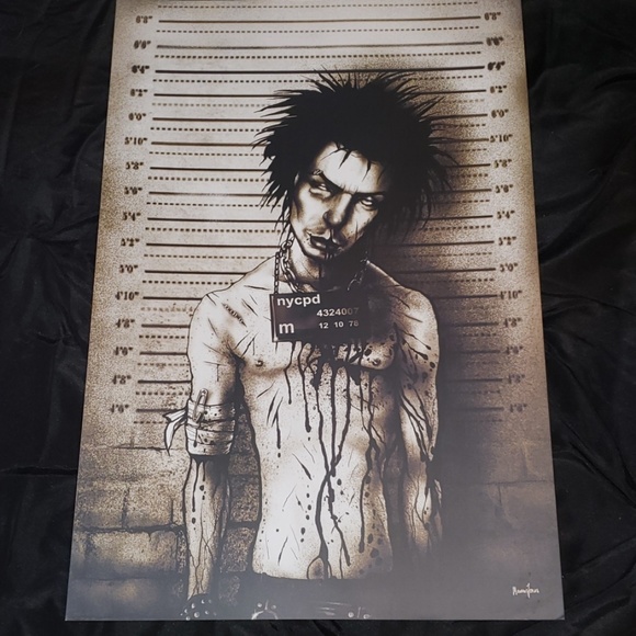 Lowbrow Sid Vicious Police Linup Mugshot 12" x 18" Tattoo Art Print Sex Pistols - Picture 2 of 8